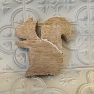 Wood Squirrel decoration handmade